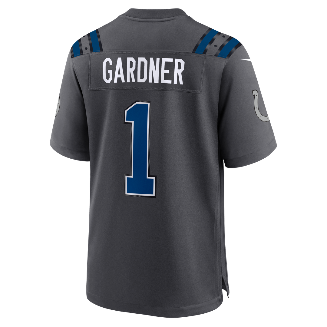 Indianapolis Colts Ahmad Sauce Gardner Nike Anthracite 2026 Rivalries Collection Game Jersey