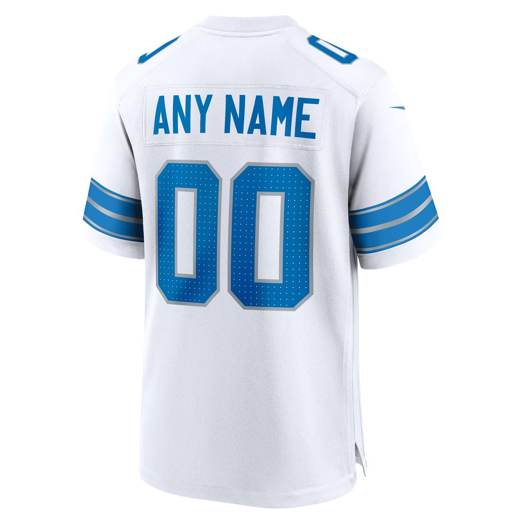 Detroit Lions Nike Blue Custom Game Jersey