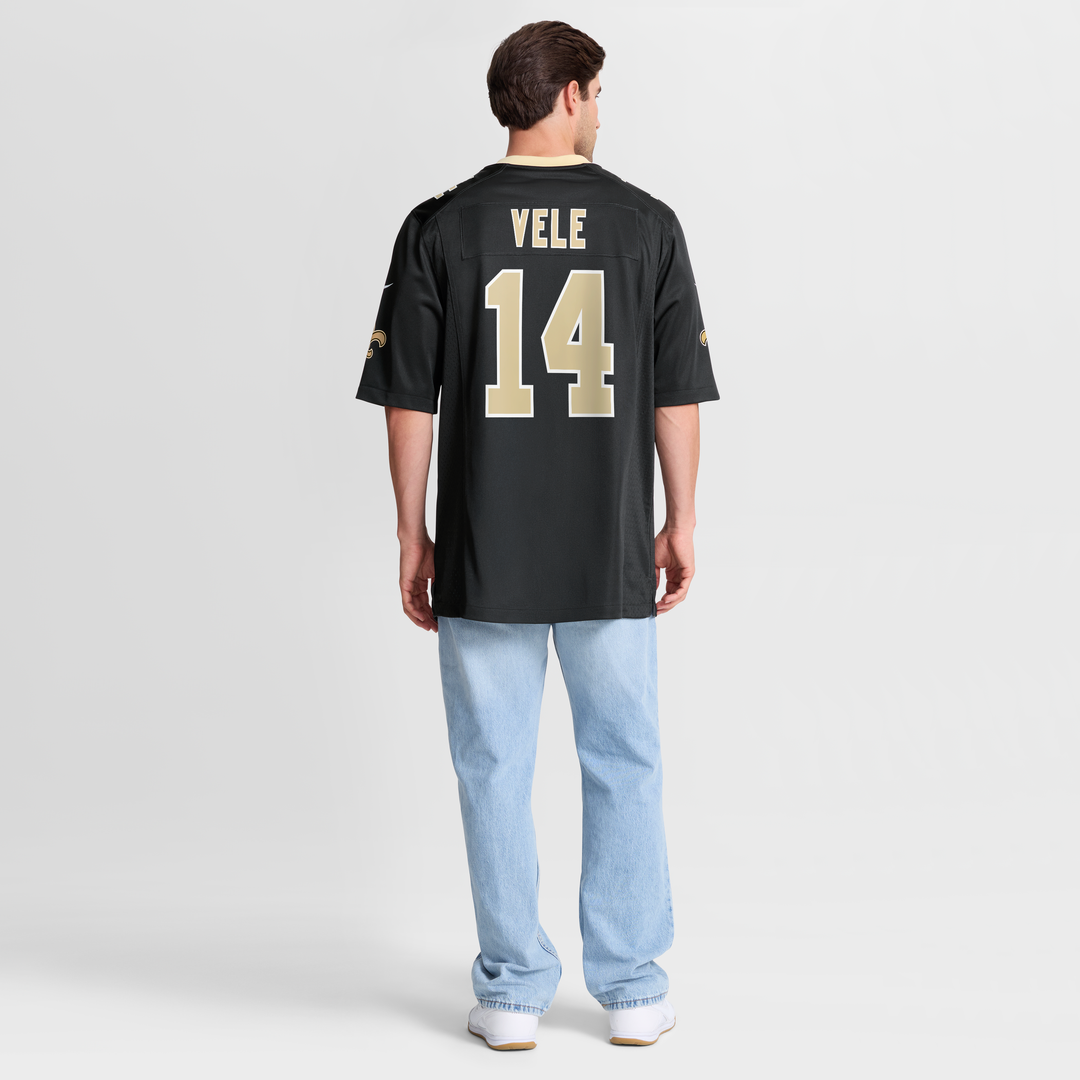 New Orleans Saints Devaughn Vele Nike Black Team Game Jersey
