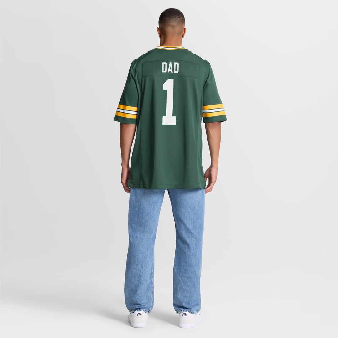 Green Bay Packers Number 1 Dad Nike Green Game Jersey