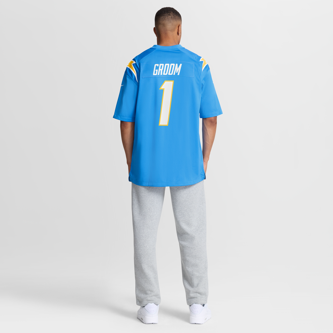 Los Angeles Chargers Number 1 Groom Nike Powder Blue Game Jersey