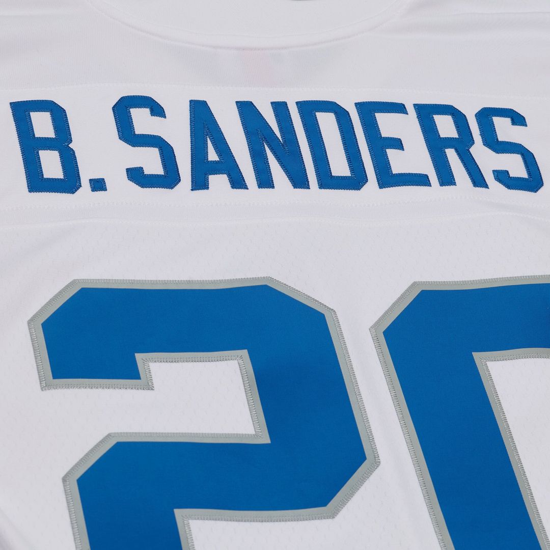 Detroit Lions Barry Sanders Mitchell & Ness White 1989 Legacy Replica Player Jersey
