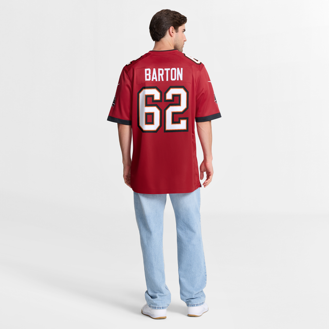 Graham Barton Pick No. 26 Nike Red Player Game Jersey