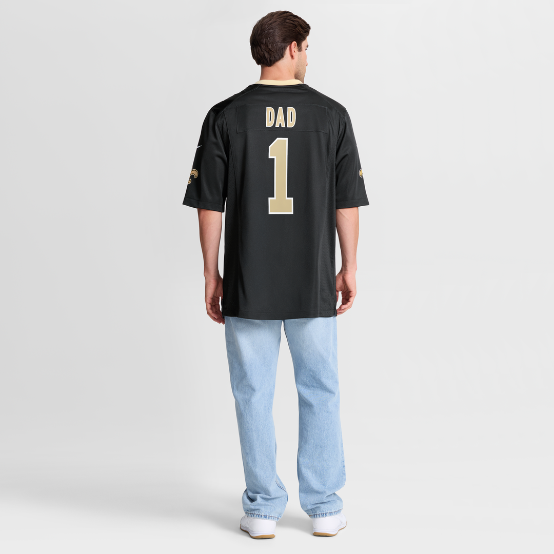New Orleans Saints Number 1 Dad Nike Black Game Jersey