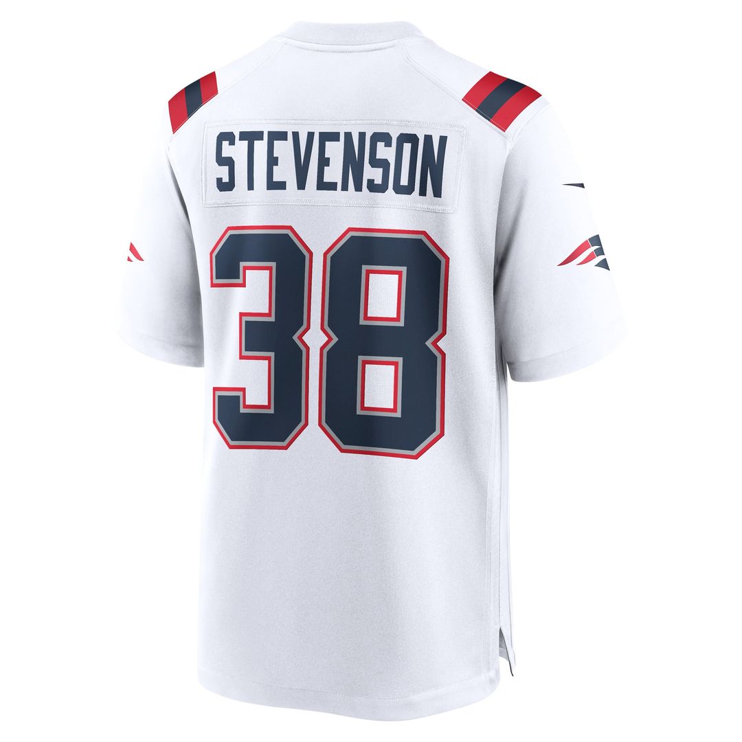 New England Patriots Rhamondre Stevenson Nike White Game Player Jersey