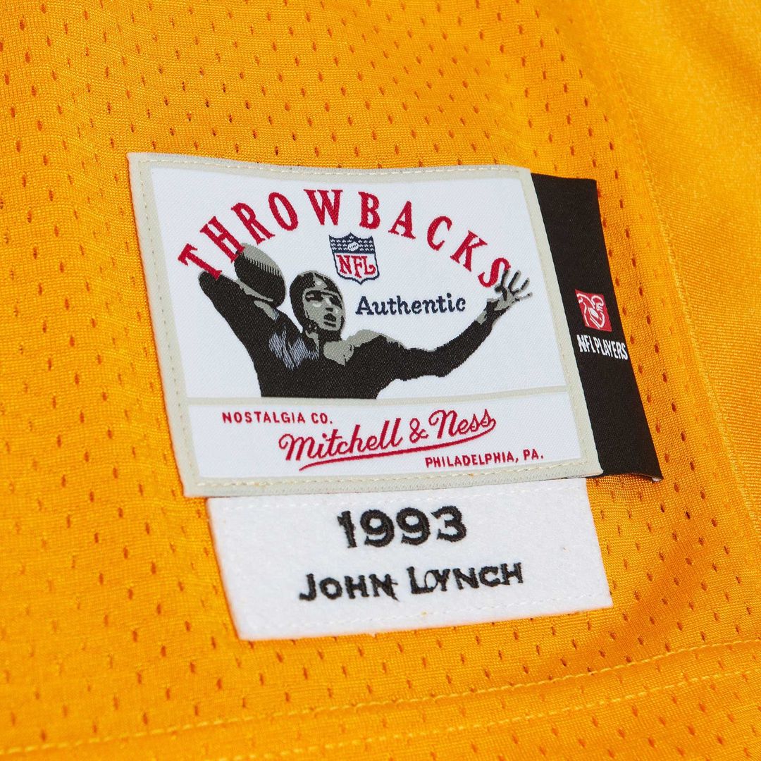 Tampa Bay Buccaneers 1993 John Lynch Mitchell & Ness Orange Authentic Throwback Retired Player Jersey