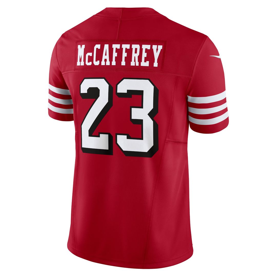 San Francisco 49ers Christian McCaffrey Nike White Vapor F.U.S.E. Limited Jersey