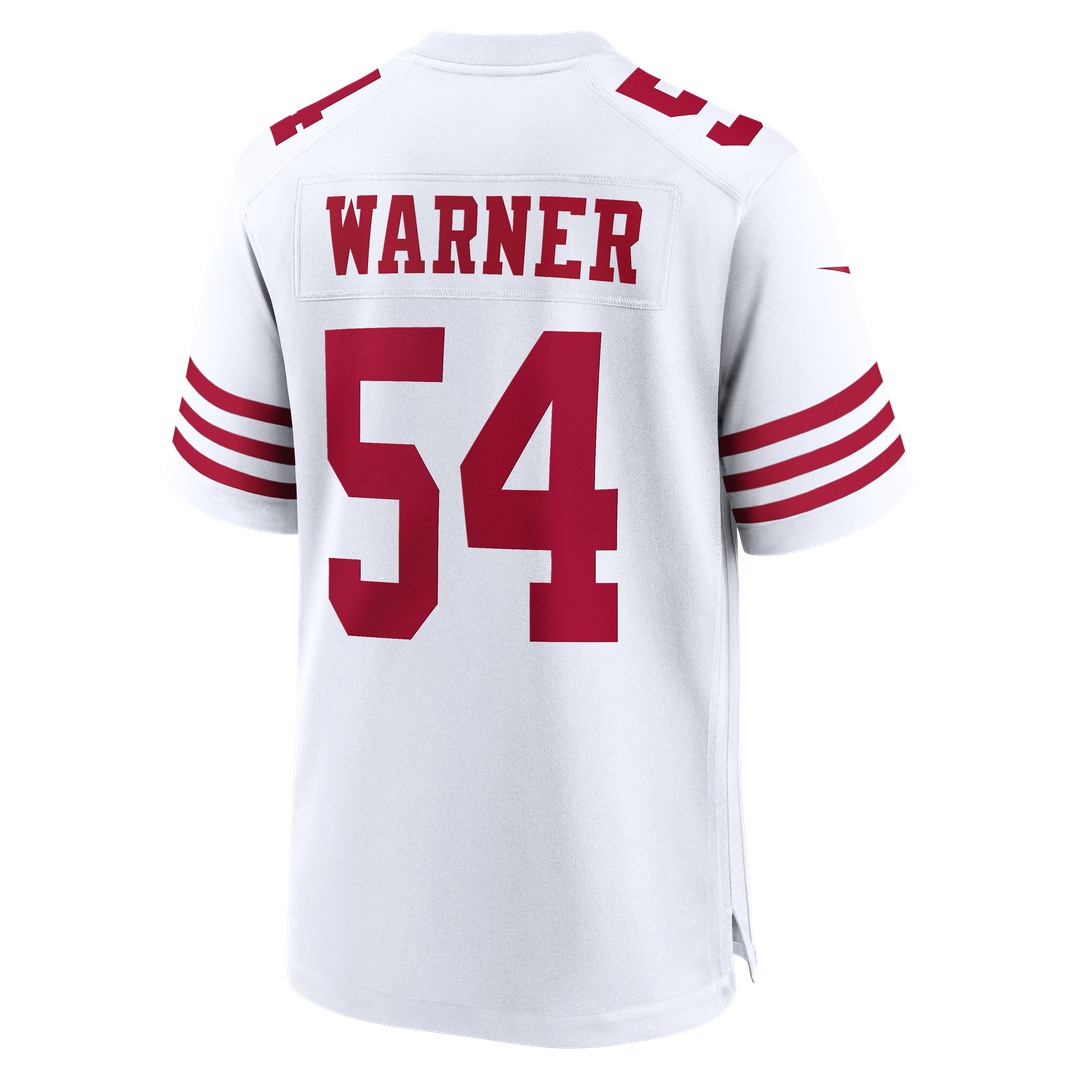 San Francisco 49ers Fred Warner Nike Scarlet 80th Anniversary Game Jersey