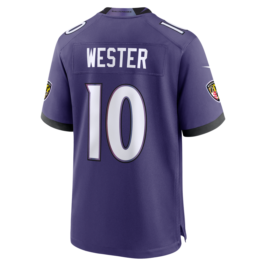 Baltimore Ravens LaJohntay Wester Nike Purple Team Game Jersey