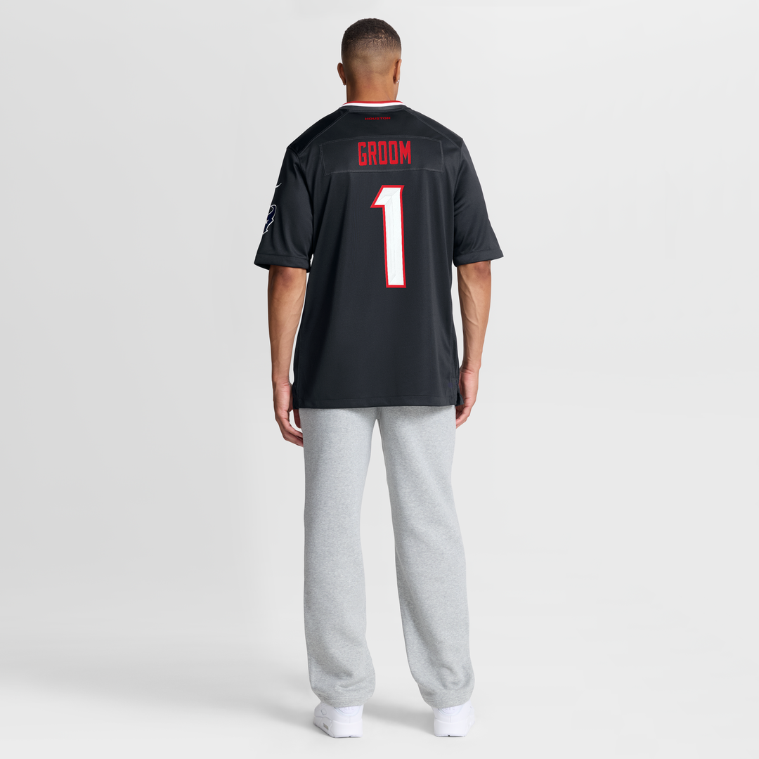 Houston Texans Number 1 Groom Nike Navy Game Jersey