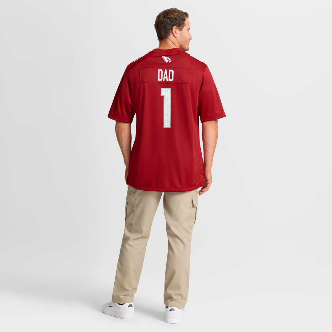 Arizona Cardinals Number 1 Dad Nike Cardinal Game Jersey