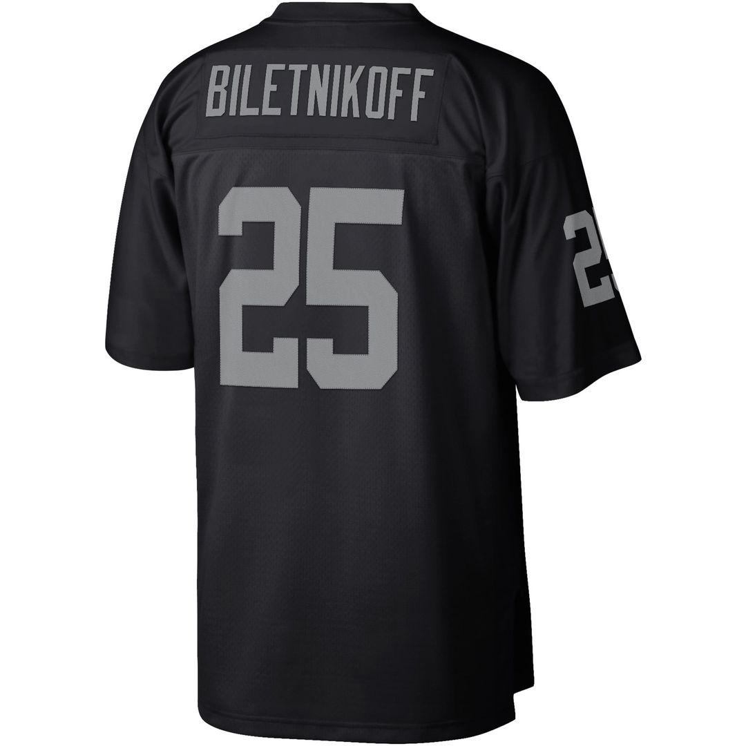 Las Vegas Raiders Fred Biletnikoff Mitchell & Ness Black Legacy Replica Jersey