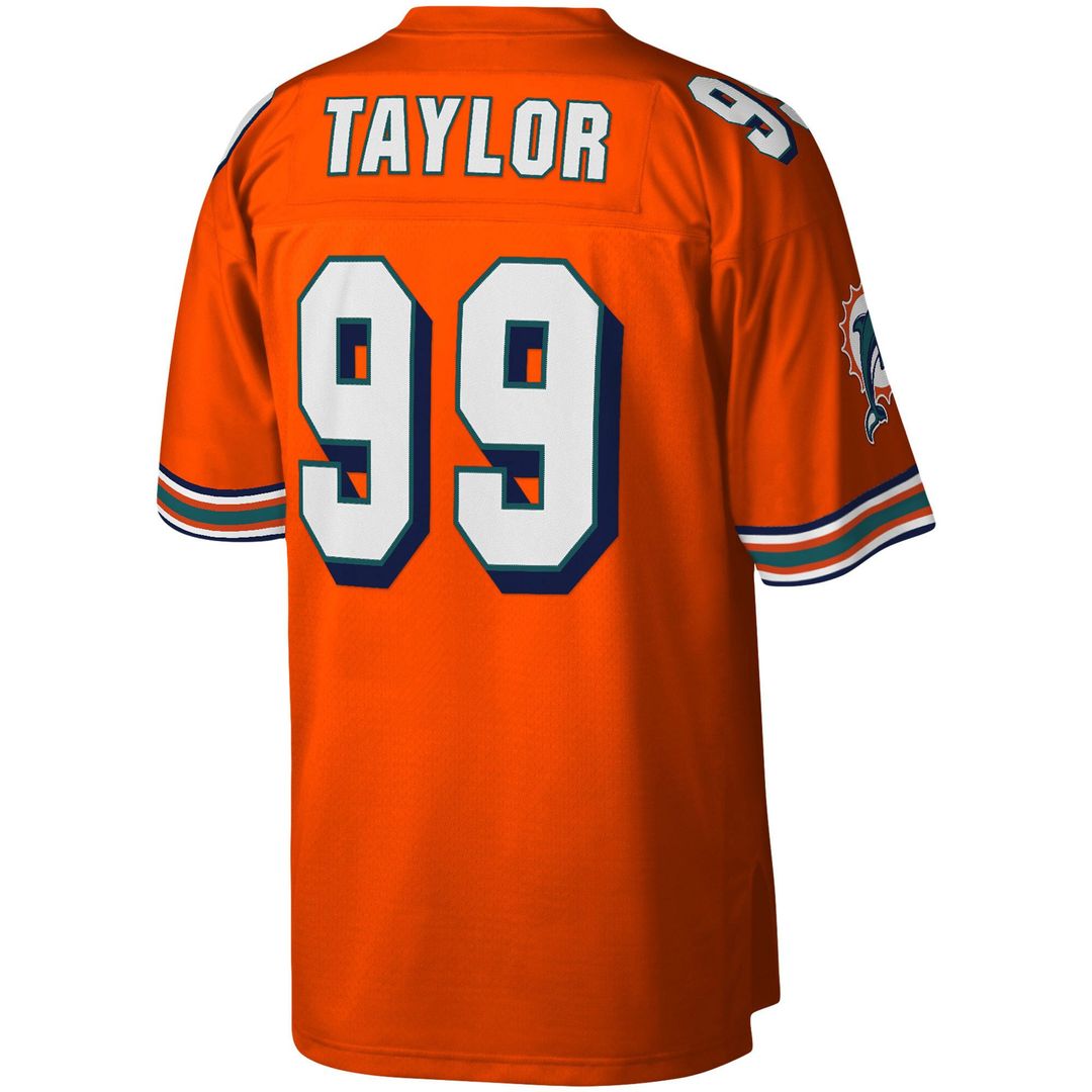 Miami Dolphins Jason Taylor Mitchell & Ness Orange Big & Tall 2004 Retired Player Replica Jersey