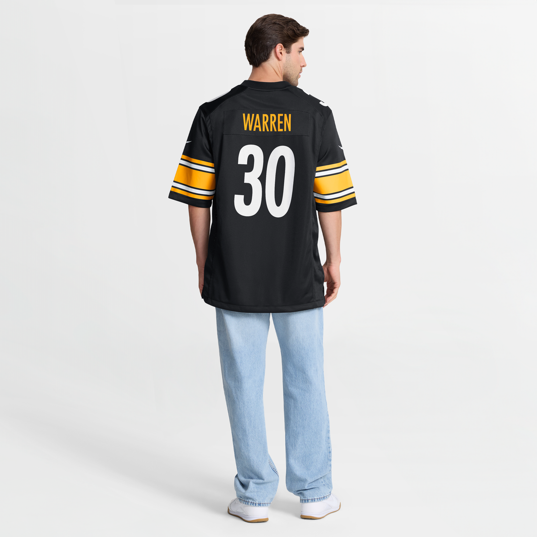 Pittsburgh Steelers Jaylen Warren Nike Black Game Player Jersey