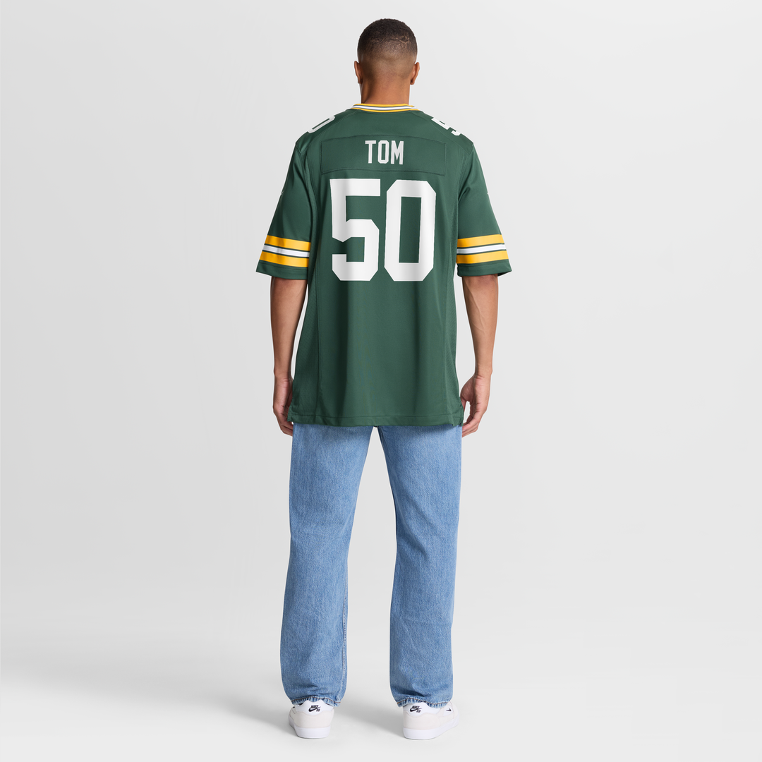 Green Bay Packers Zach Tom Nike Green Game Player Jersey