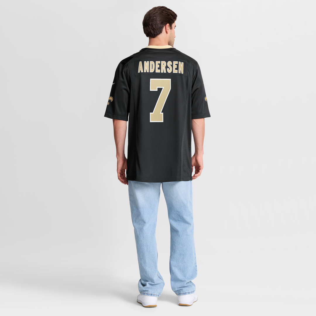 New Orleans Saints Morten Andersen Nike Black Game Retired Player Jersey