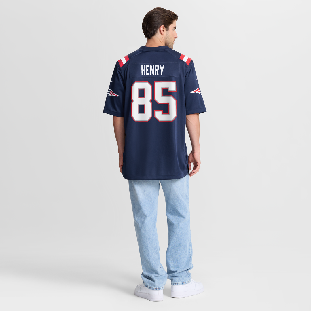 New England Patriots Hunter Henry Nike Navy Team Game Jersey