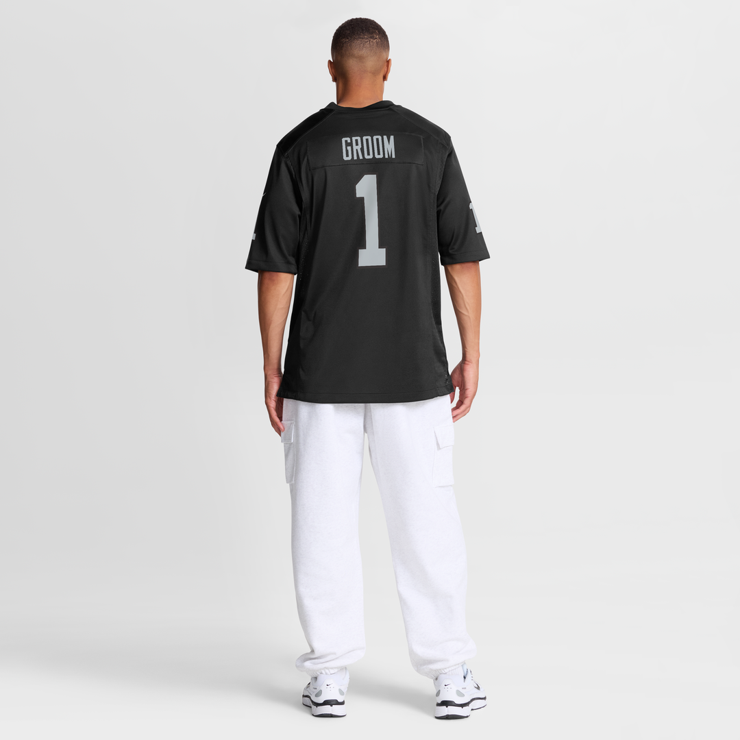 Las Vegas Raiders Number 1 Groom Nike Black Game Jersey