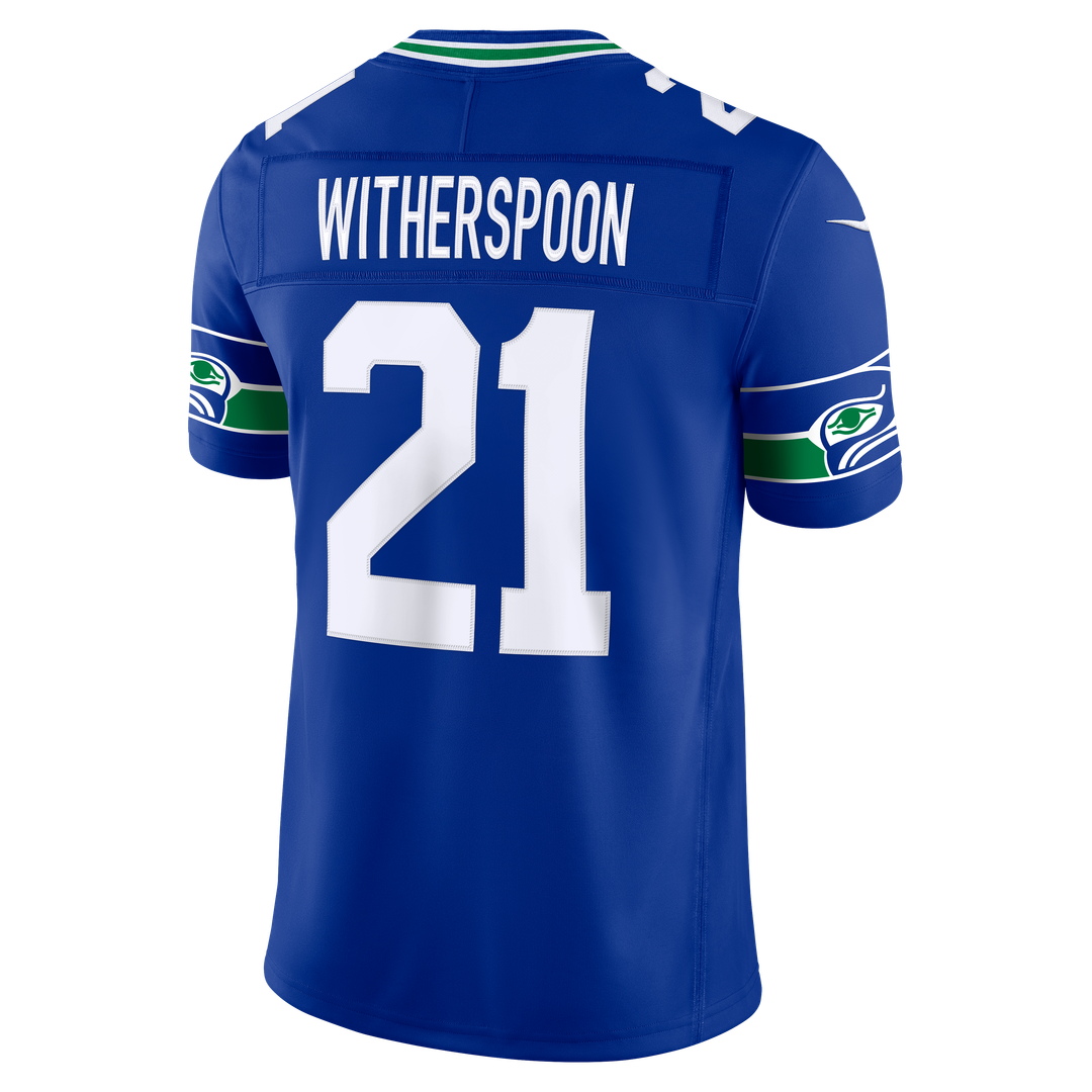 Seattle Seahawks Devon Witherspoon Nike College Navy Team Vapor F.U.S.E. Stitched Limited Jersey