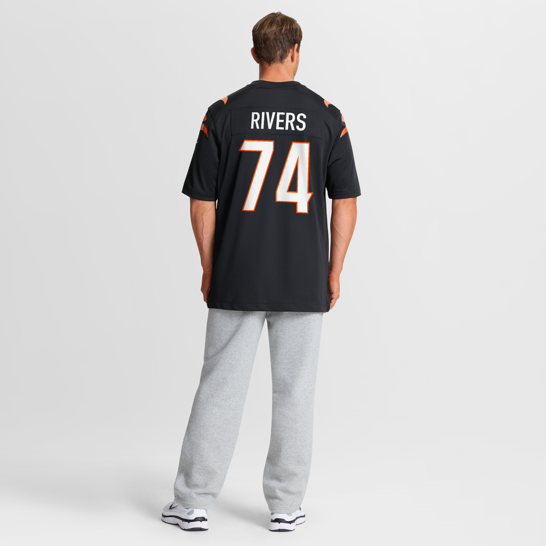 Cincinnati Bengals Jalen Rivers Nike Black Team Game Jersey