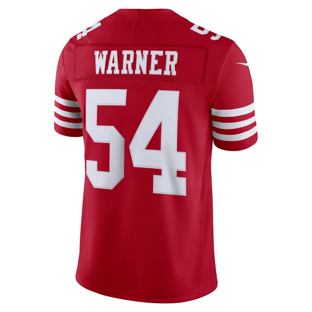 San Francisco 49ers Fred Warner Nike White Alternate Vapor F.U.S.E. Stitched Limited Jersey