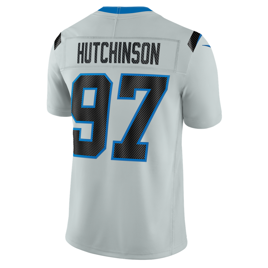 Detroit Lions Aidan Hutchinson Nike Silver 2026 Rivalries Collection Stitched Limited Jersey