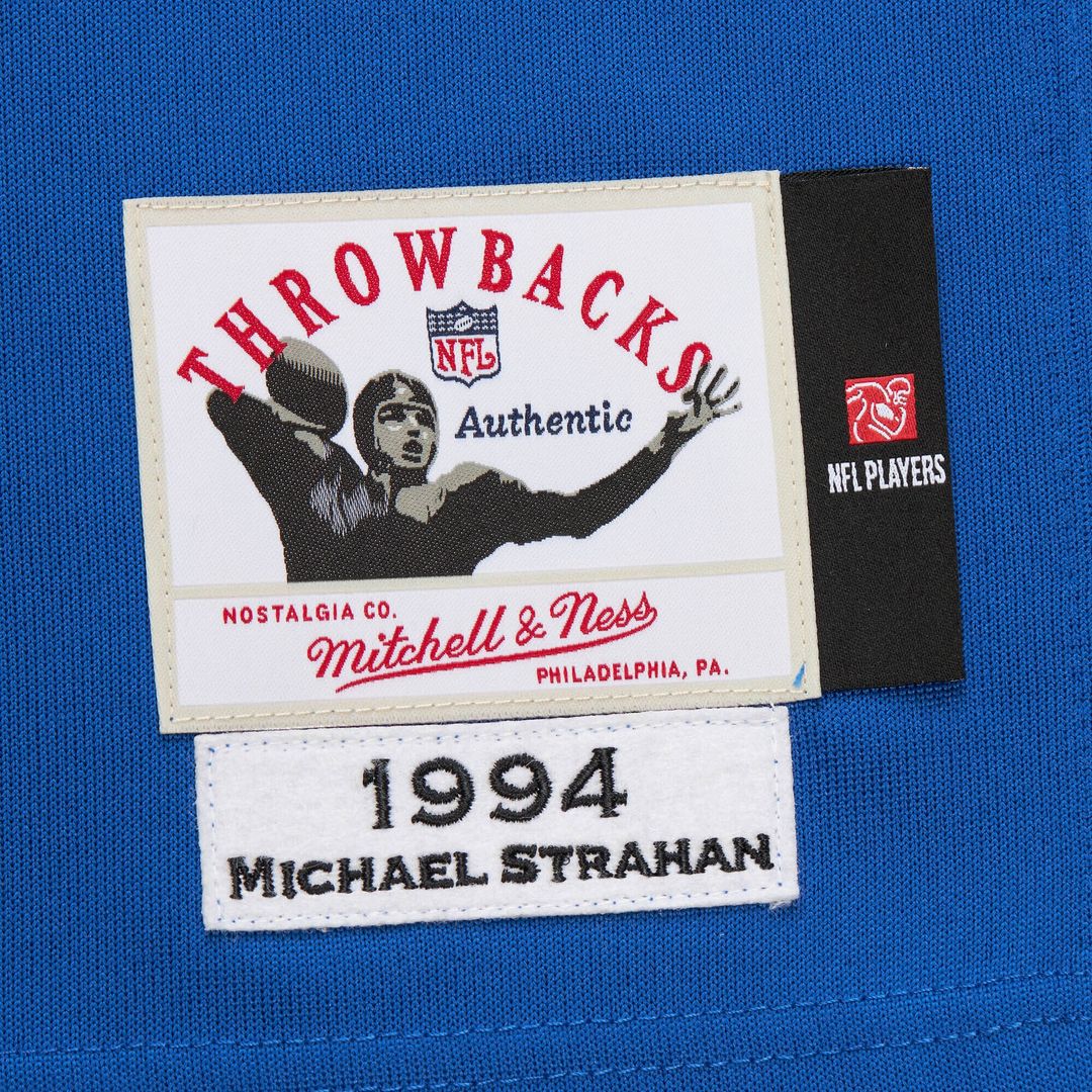 New York Giants 1994 Michael Strahan Mitchell & Ness Royal Authentic Throwback Retired Player Jersey