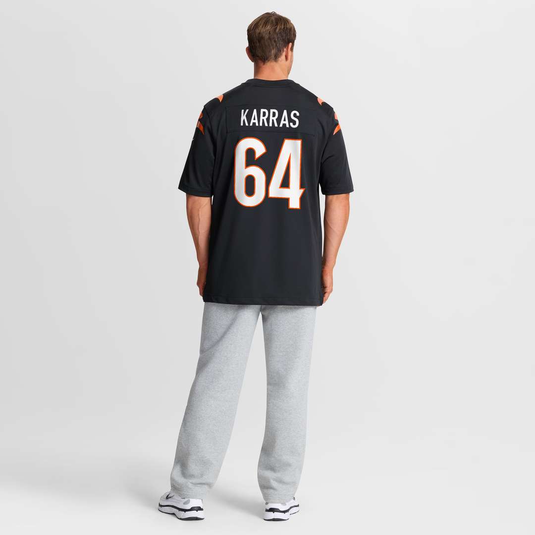 Cincinnati Bengals Ted Karras Nike Black Game Player Jersey