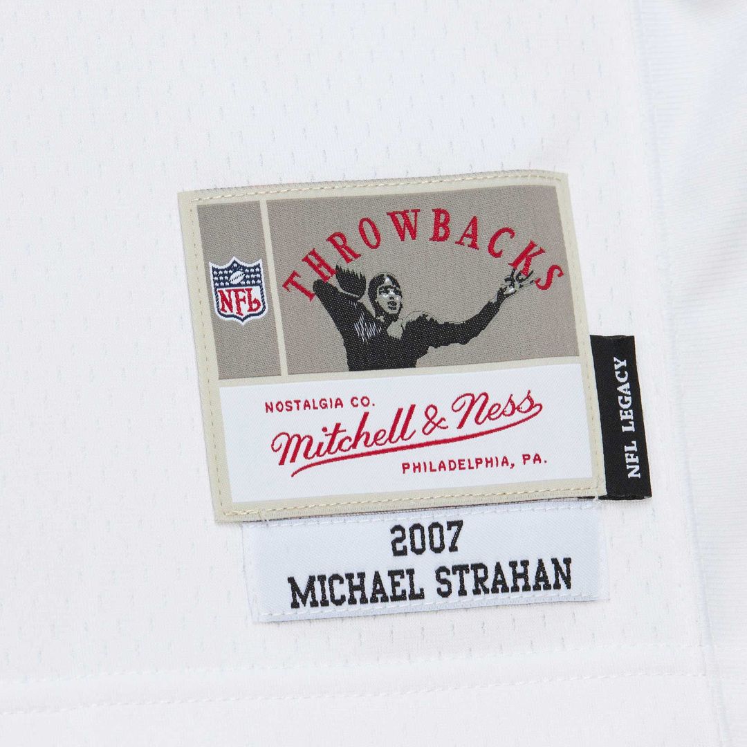 New York Giants Michael Strahan Mitchell & Ness White Legacy Replica Jersey