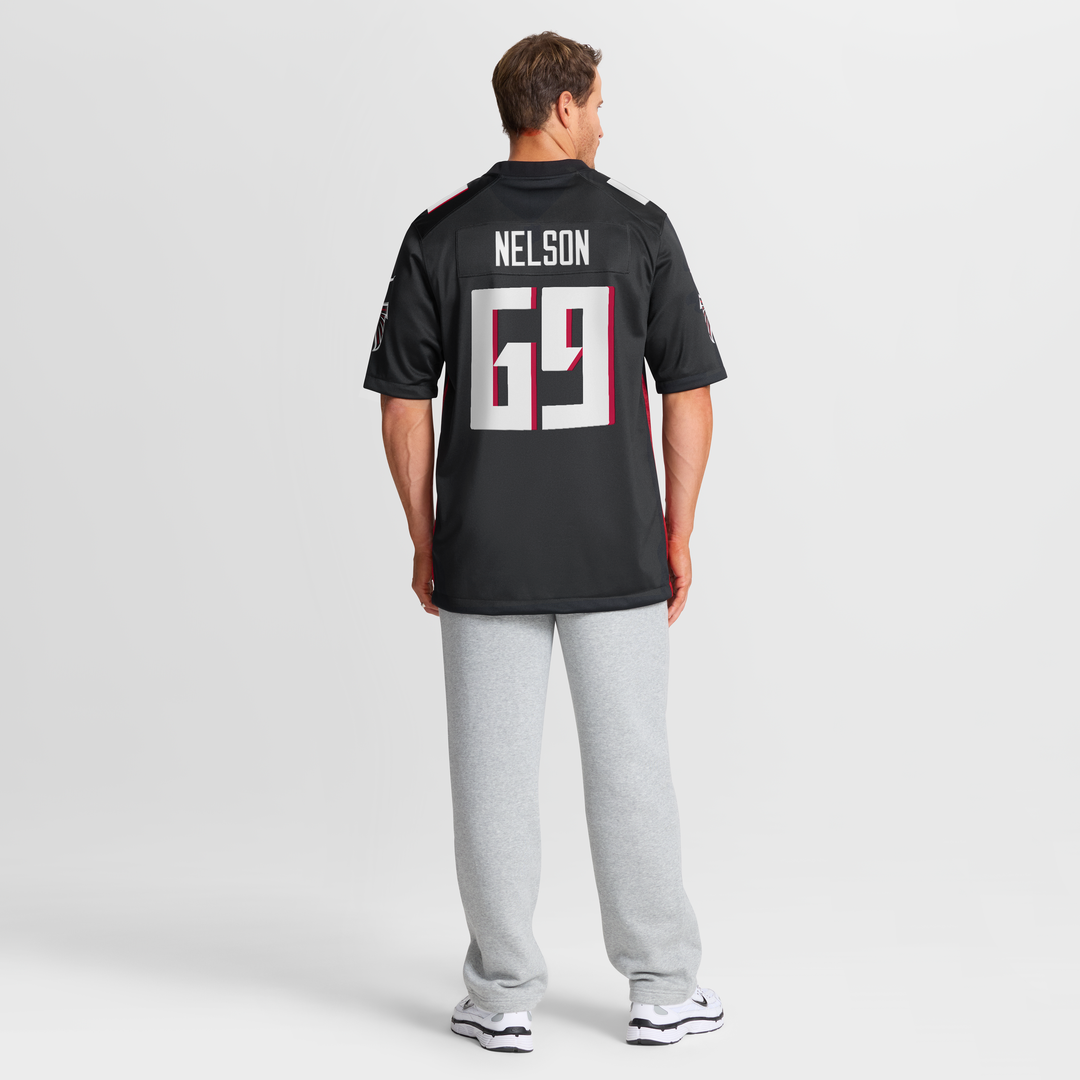 Atlanta Falcons Jack Nelson Nike Black Team Game Jersey