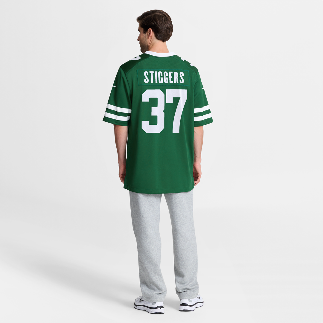 New York Jets Qwan'tez Stiggers Nike Legacy Green Team Game Jersey