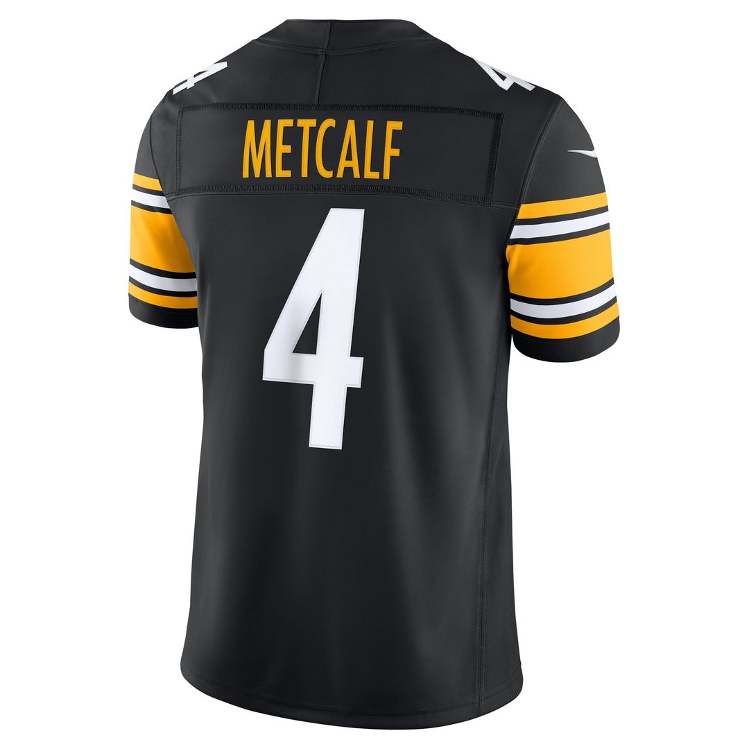 Pittsburgh Steelers DK Metcalf Nike Black Team Vapor F.U.S.E. Stitched Limited Jersey