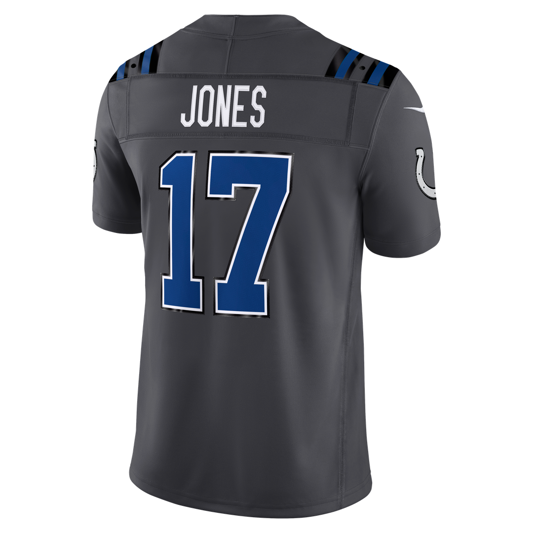 Indianapolis Colts Daniel Jones Nike Anthracite 2026 Rivalries Collection Stitched Limited Jersey