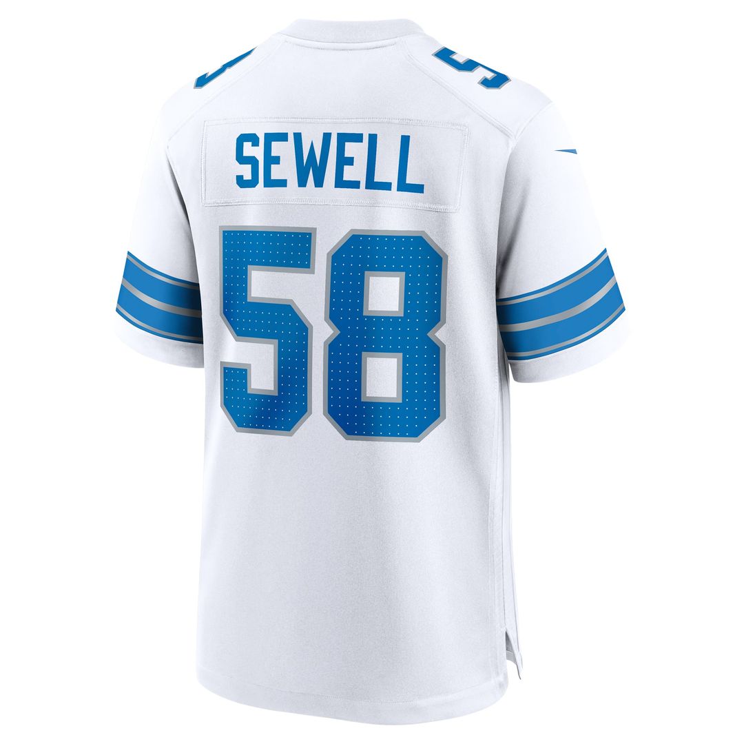 Detroit Lions Penei Sewell Nike Blue Game Jersey