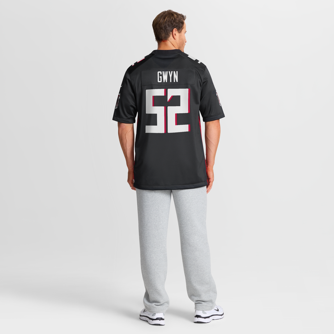 Atlanta Falcons Jovaughn Gwyn Nike Black Team Game Jersey