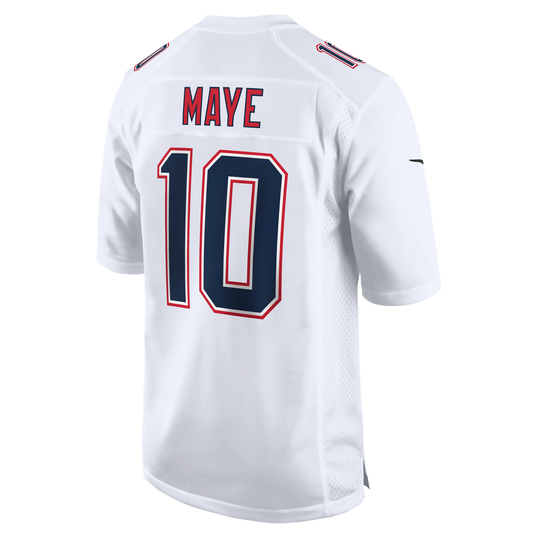 New England Patriots Drake Maye Nike Carbon Black Game Jersey