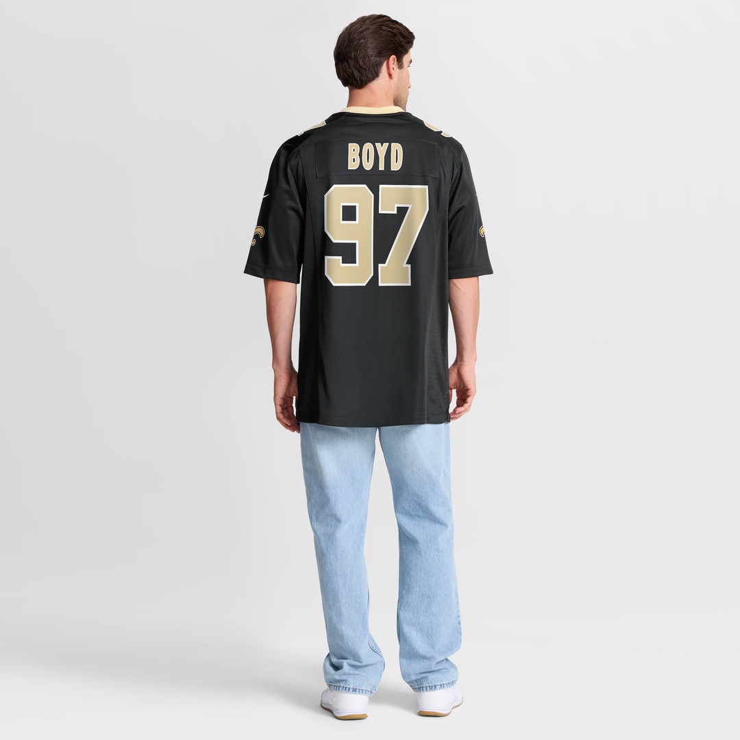 New Orleans Saints Khristian Boyd Nike Black Game Jersey