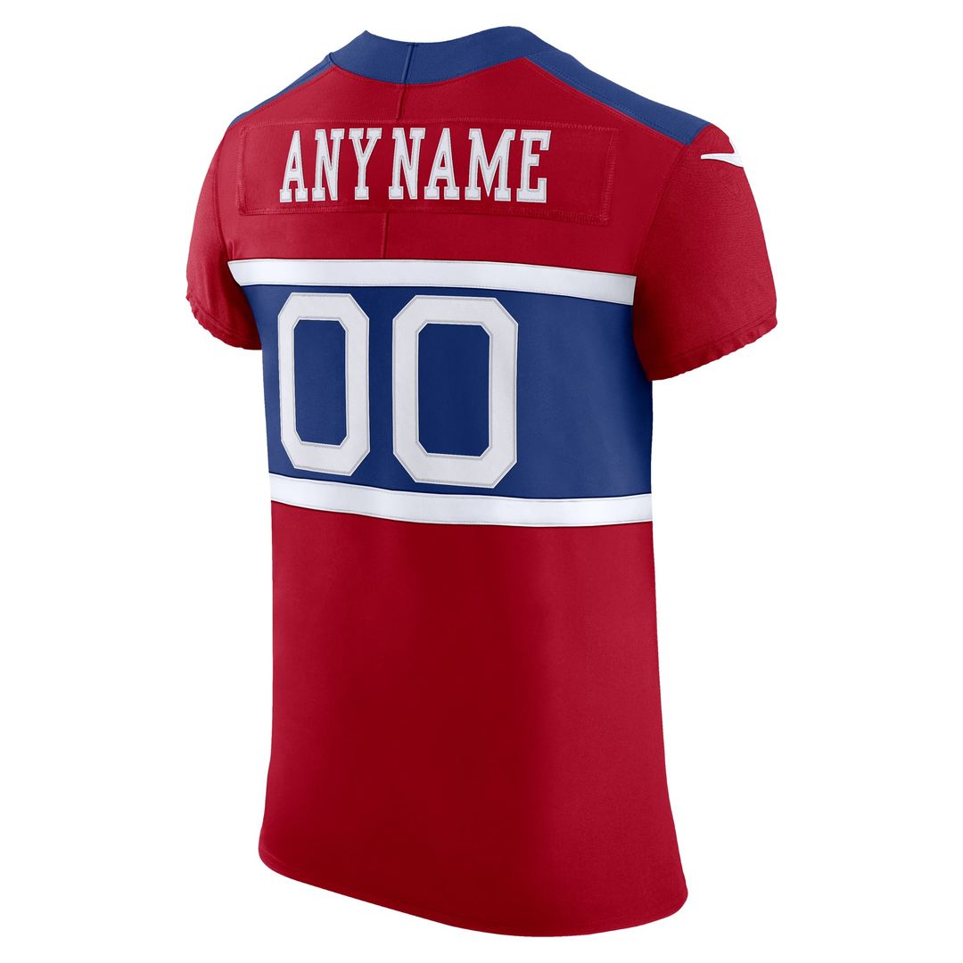 New York Giants Nike Red Alternate Vapor F.U.S.E. Elite Custom Jersey