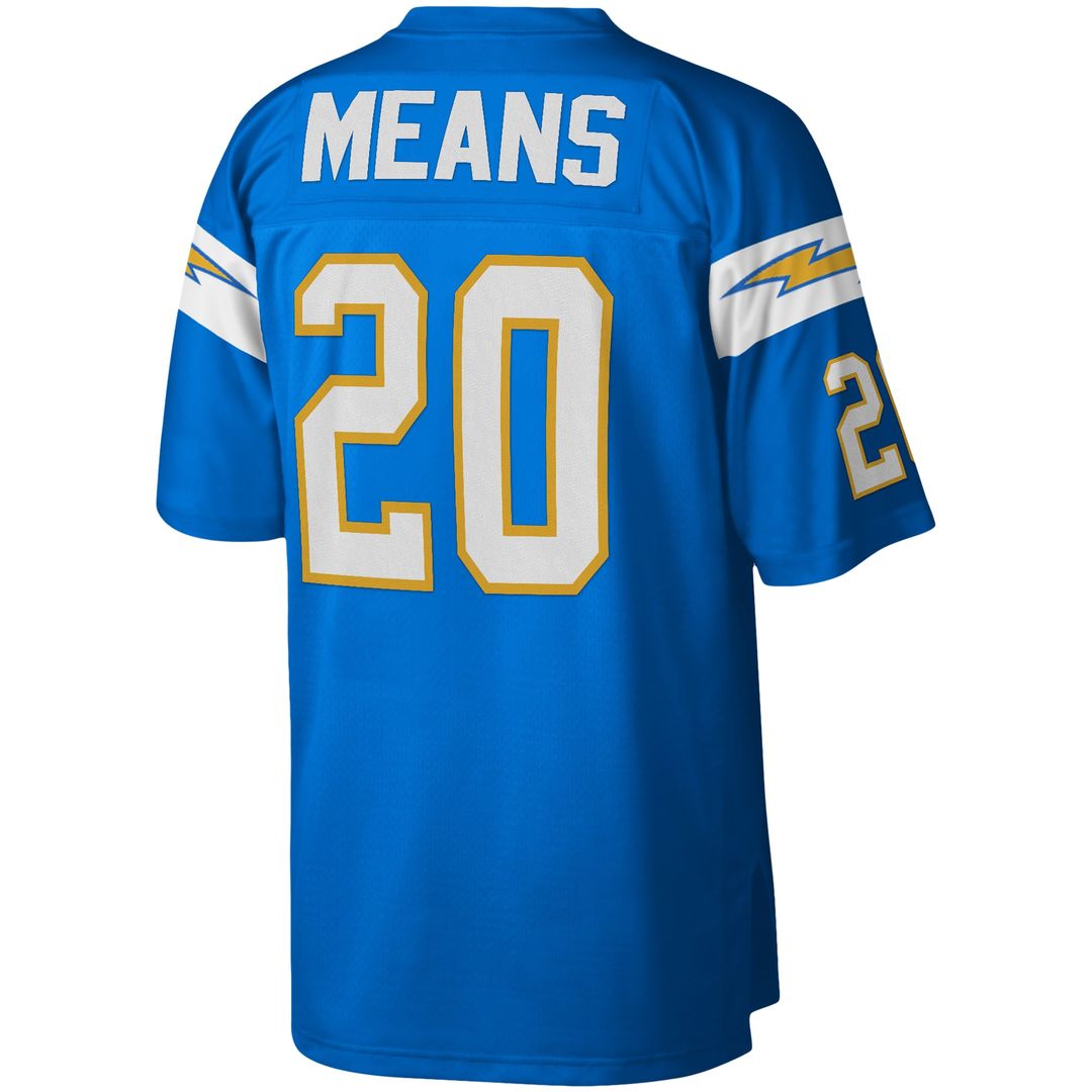Los Angeles Chargers Natrone Means Mitchell & Ness Powder Blue Legacy Replica Jersey