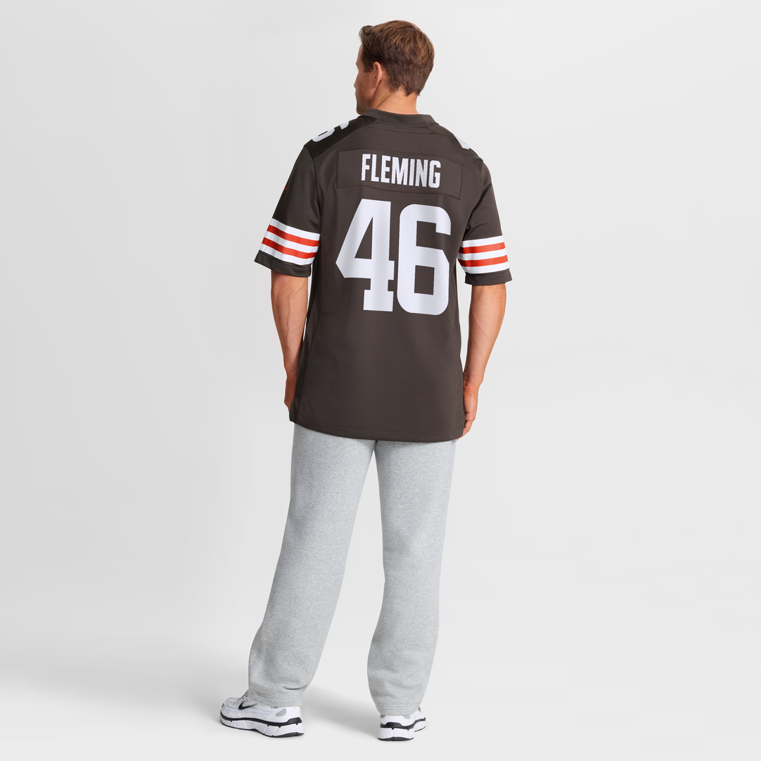 Cleveland Browns Don Fleming Nike Brown Retired Player Jersey