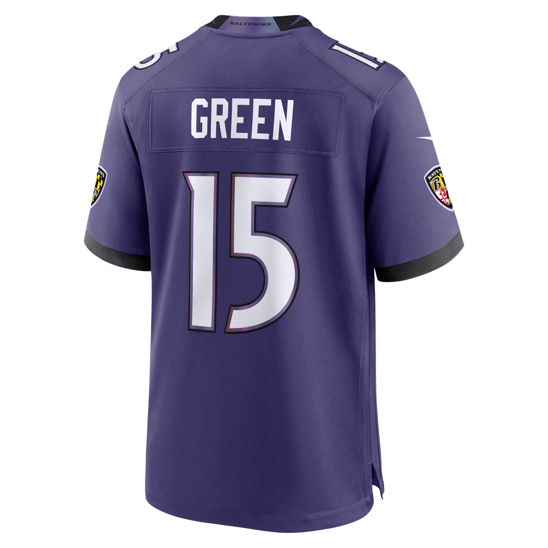 Baltimore Ravens Mike Green Nike Purple Team Game Jersey