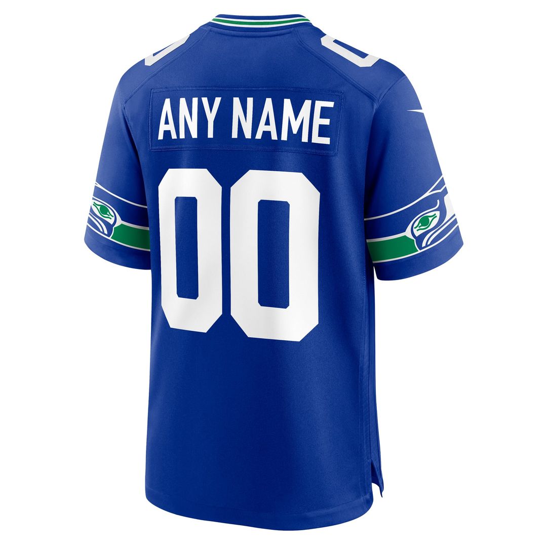 Seattle Seahawks Nike White Custom Game Jersey