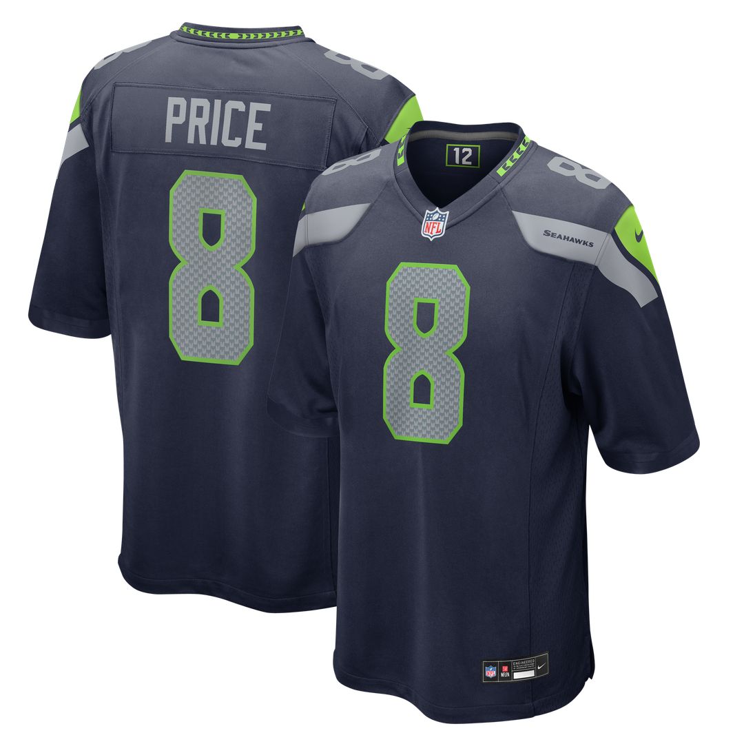 Seattle Seahawks Jadarian Price Nike College Navy Team Game Jersey