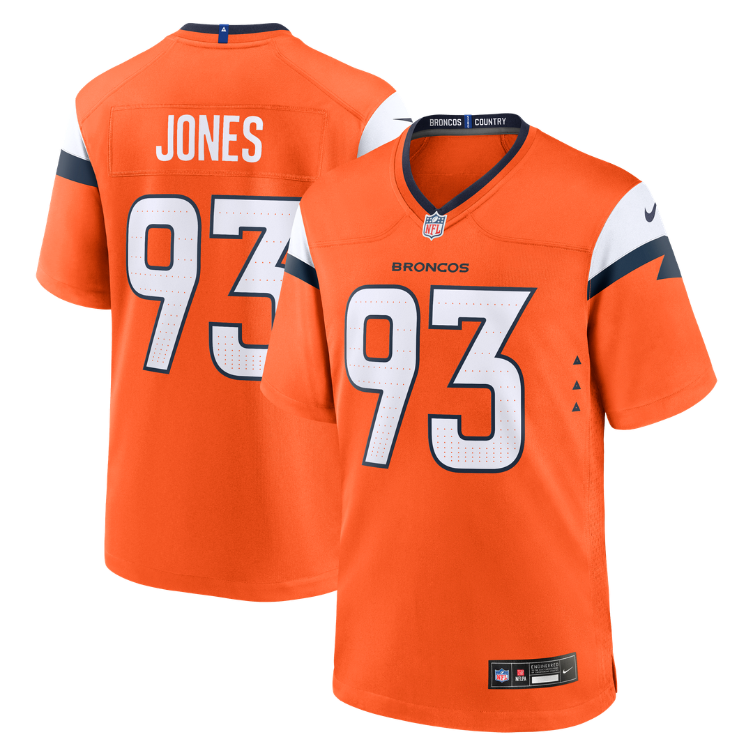 Denver Broncos D.J. Jones Nike Orange Team Game Jersey