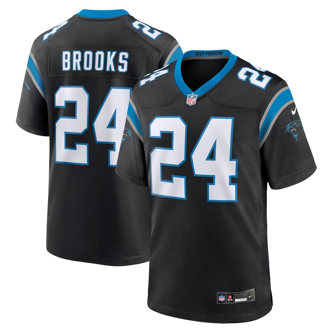 Carolina Panthers Jonathon Brooks Nike Black Game Jersey
