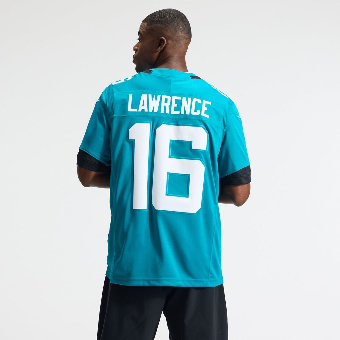 Jacksonville Jaguars Trevor Lawrence Nike Teal Team Vapor F.U.S.E. Stitched Limited Jersey