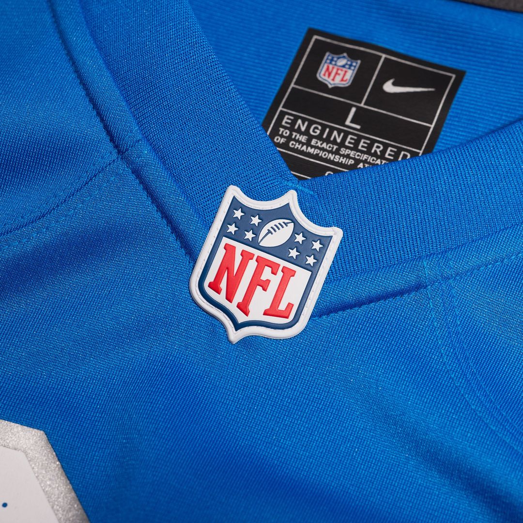 Detroit Lions Number 1 Groom Nike Blue Game Jersey