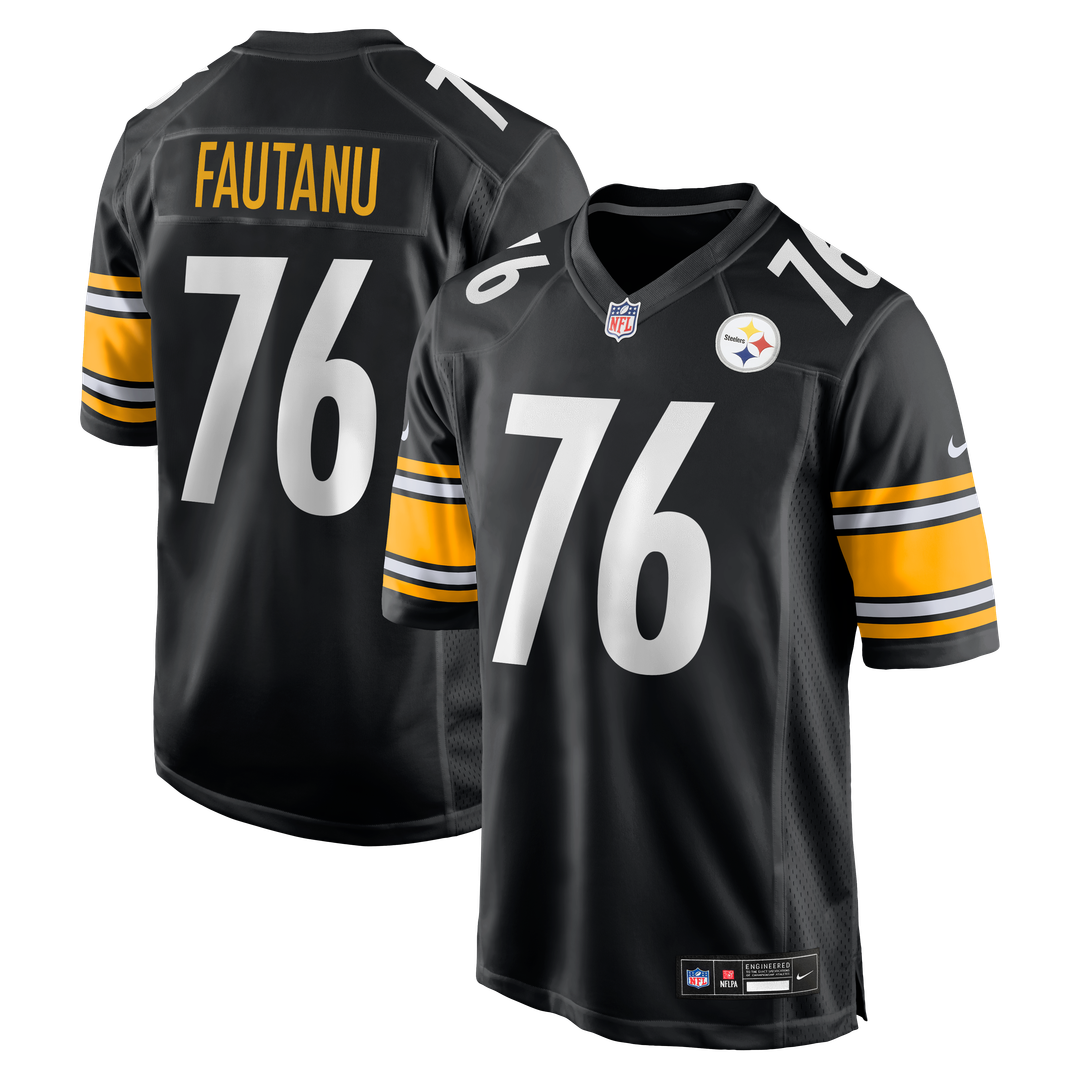 Pittsburgh Steelers Troy Fautanu Nike Black Player Game Jersey
