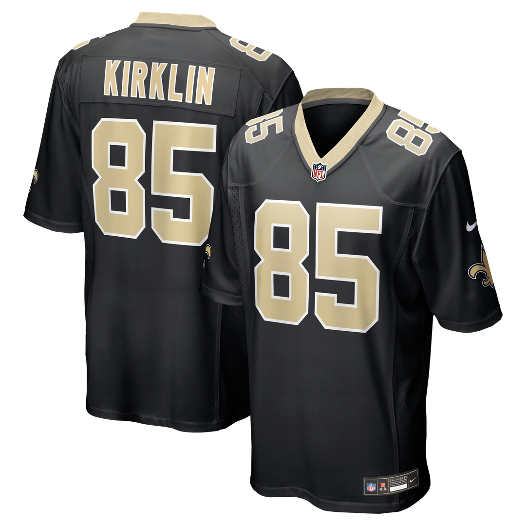 New Orleans Saints Jontre Kirklin Nike Black Team Game Jersey