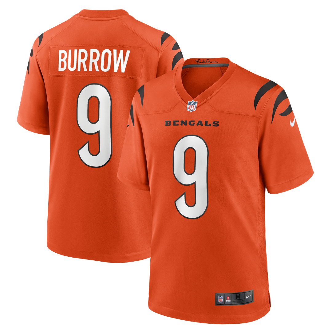 Cincinnati Bengals Joe Burrow Nike Orange Alternate Game Jersey